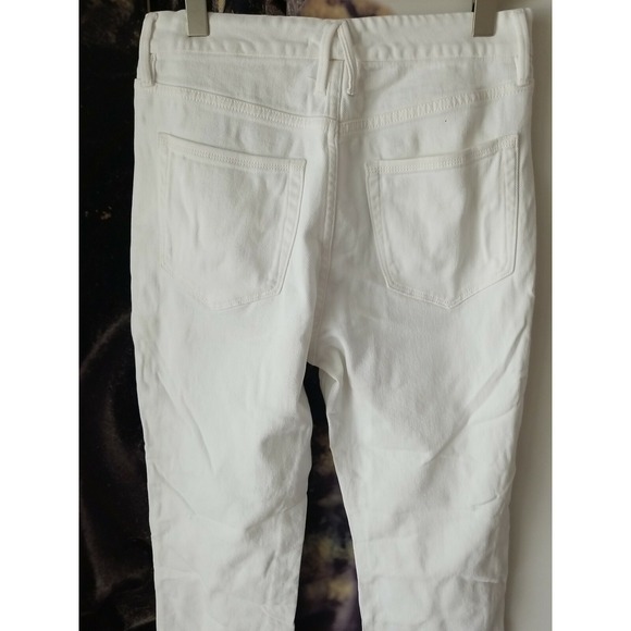 GOOD AMERICAN‎ Women's Good Vintage Zip Front High Waist White Denim Jeans 6/28 - Picture 8 of 12
